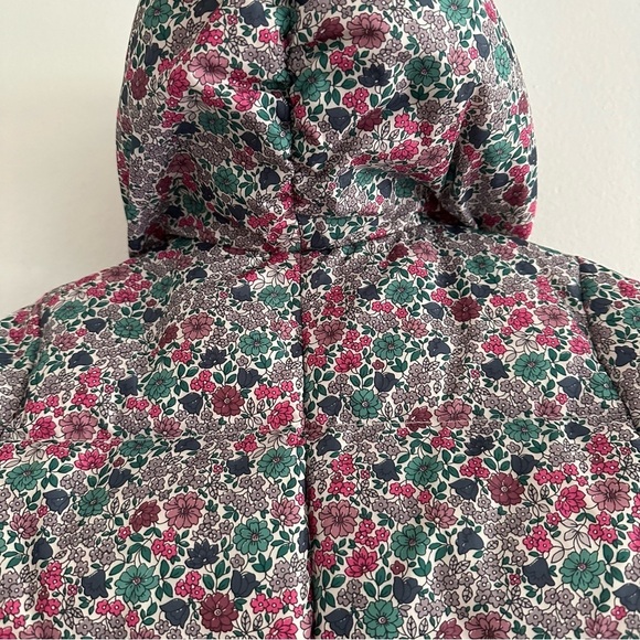 GAP Warmest Down Snowsuit Floral Girls Puffer Coat Jacket 18-24 Months - Picture 7 of 10